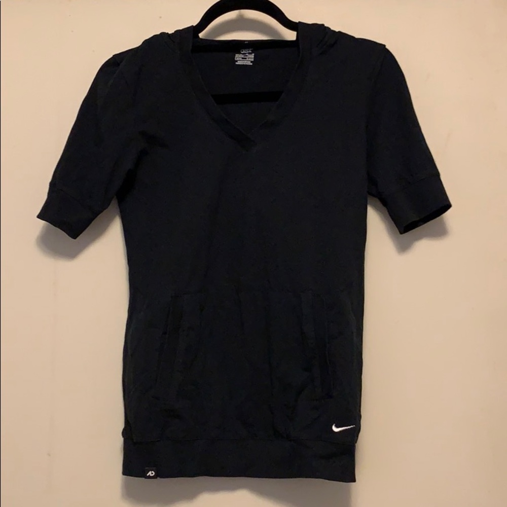 The Athletic Dept. black short sleeved hoodie